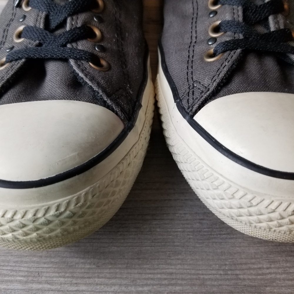 Converse All Star Gray Studded Lace Up High Top Sneakers Unisex - Picture 11 of 11